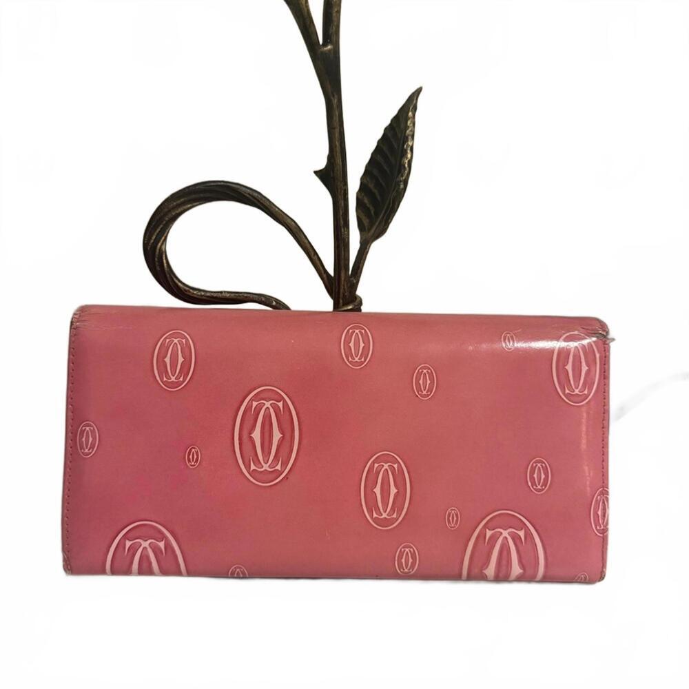 Authentic Pink Cartier Happy Birthday Long Wallet- GUC - Picture 2 of 9